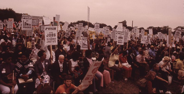 March against inflation and unemployment, Chicago 1973 (Photo by John H. White)