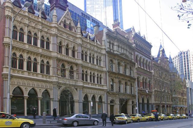 The architecture of Melbourne