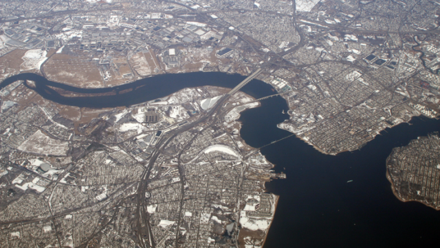 Sayreville, nearby towns and the Raritan River (Photo by Doc Searls)