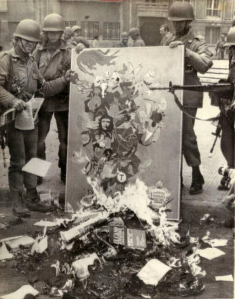 Pinochet's soldiers show what they think of literature (photo from CIA Freedom of Information Act via Wikimedia Commons)